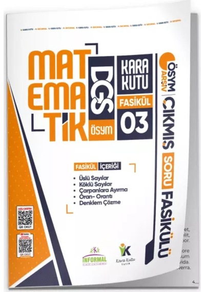 2026 DGS Matematik Kara Kutu 8li Fasikül Seti ÖSYM Çıkmış Soru Bankası Çözümlü Modüler Paket