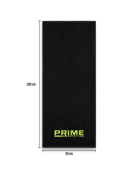 Prime Nutrition Yeşil Logo 30x100 Siyah Havlu