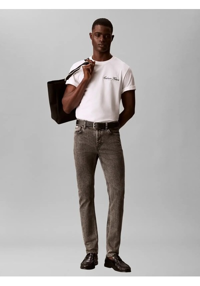 Calvin Klein Slım Taper Oyster Gr, At3, 30, 32 Gri Erkek Kot Pantolon