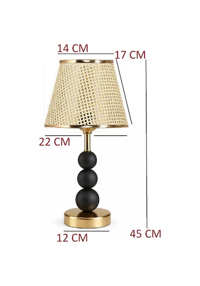 J Sersi Masa Abajuru Metal Ayaklı Kumaş Başlıklı Dekoratif Abajur Aydınlatma Krem