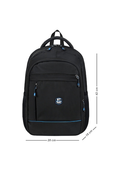 Seventeen Unisex Laptop Bölmeli Suya Dayanıklı 4 Bölmeli Okul, Seyahat Ve Günlük Kullanım Sırt Çantası 4905 Siyah-sarı