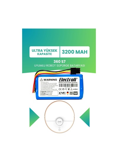 360 S7 Batarya Ultra Yüksek Kapasite 3200mah Pil