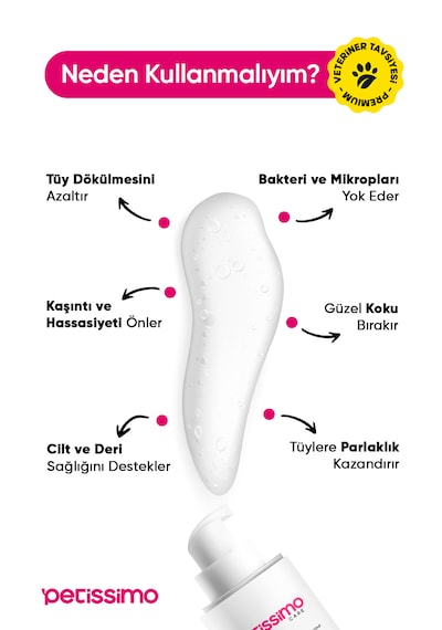 Petissimo Care Kuru Köpek Şampuanı - Bit Pire Kene Ve Parazit Önleyici - Tüy Dökülmesi Karşıtı - 200 Ml