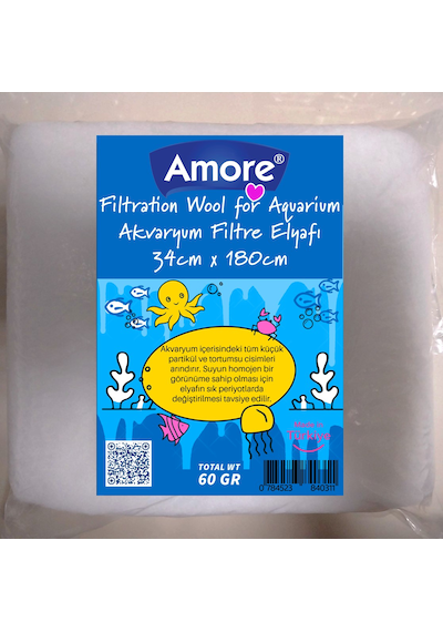 Akvaryum 60gr Silikonsuz Filtre Elyafı 34cm X 180cm Soffice