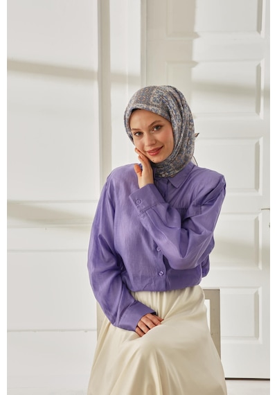 Silk Home Soft Eşarp 73093-31 Gümüş, Mavi, Yavruağzı, Gri