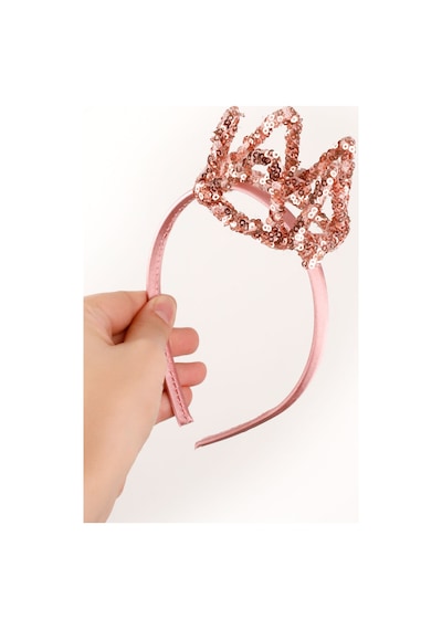 Rose Pullu Minik Kraliçe Kız Çocuk Taç Rose