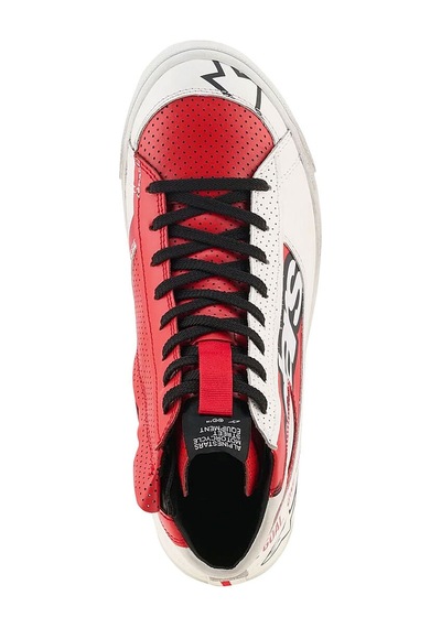Alpinestars Stated Flair Korumalı Motosiklet Botu Beyaz Kırmızı Beyaz / Kırmızı