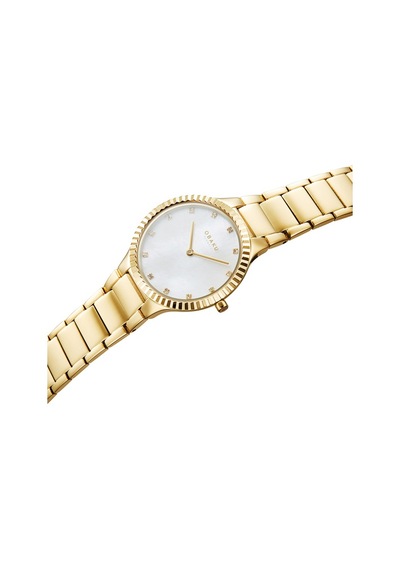 Obaku Denmark V292lxgwsg Quartz Çelik Altın Rengi Sedef Kadran 31 Mm Kadın Kol Saati Altın