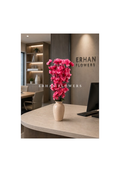 Pembe Bahar Dalı 7 Li Saksısız