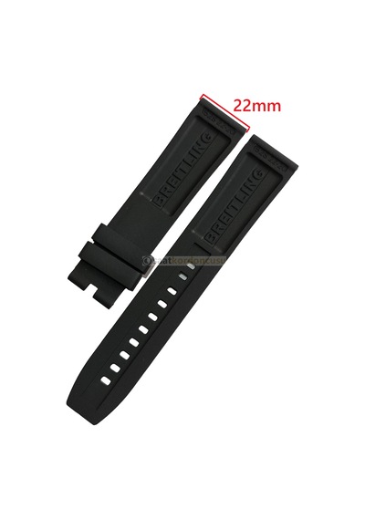 Breitling Modeli 22mm Siyah Renk Silikon Saat Kordonu