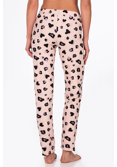 Kompedan Kadın Süet Leopar Desenli Pijama Tek Alt Desen 15
