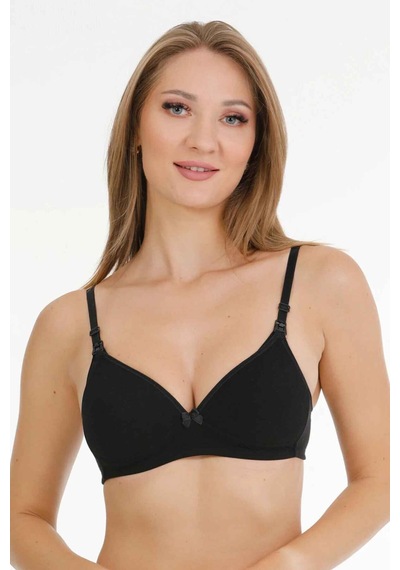 Parlingerie Kaplı Emzirme Sütyeni Siyah 3'lü