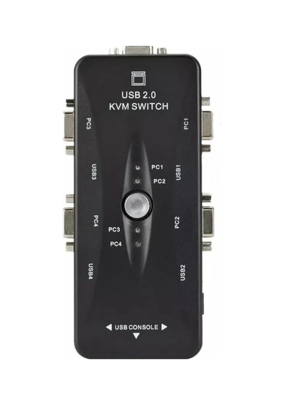 4 Port Usb Kvm Switch, 4 Kasa 1 Monitör Switch, 4 Bilgisayarı Tek Elden Yönetin