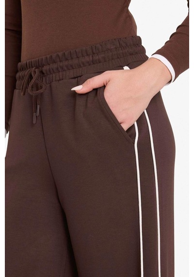 Defacto Straight Fit Cepli Düz Paça Eşofman Altı D6668ax25aubn192 Kahve-bn192
