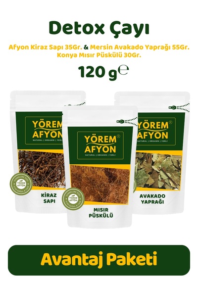 Yörem Afyon Yöresine Özgü Zengin Aromalı Arınma Çayı Detox Çayı Set 120gr.