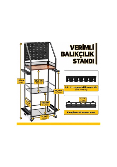 Anchor Tekerlekli Balıkçılık Standı