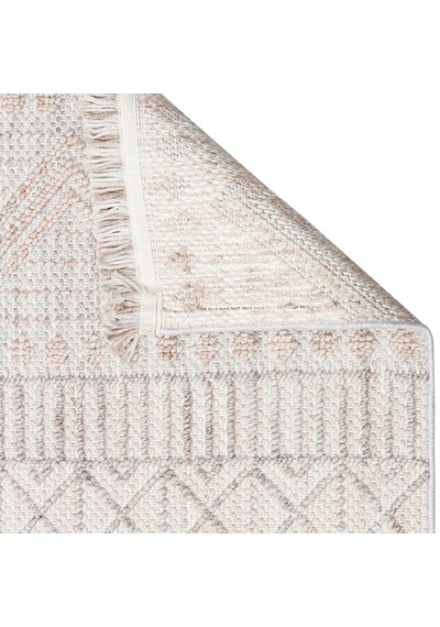 Hoom Rugs Mikanos Czy 02 Grey Beige Hav Vermez Yıkanabilir Modern Halı Gri - Bej