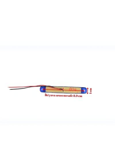 10 Adet Mavi Parmak Lamba 9 Led 12v 24v