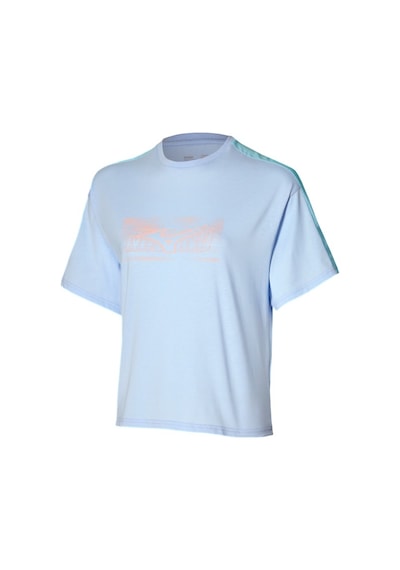 Mizuno Athletics Graphic Kadın Tişört Lila Mavi