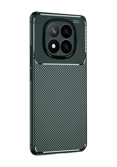 Uryport Xiaomi Redmi Note 14 Pro Plus Kılıf Auto Focus Karbon Kapak - Koyu Yeşil