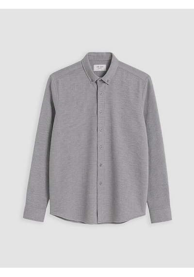 Lcw Vision Gri Slim Fit Dokulu Erkek Gömlek