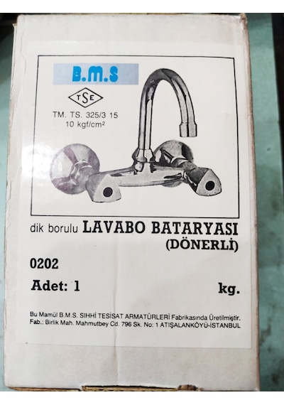Bms Lavabo Bataryası Duvardan Monte Agır Gövde