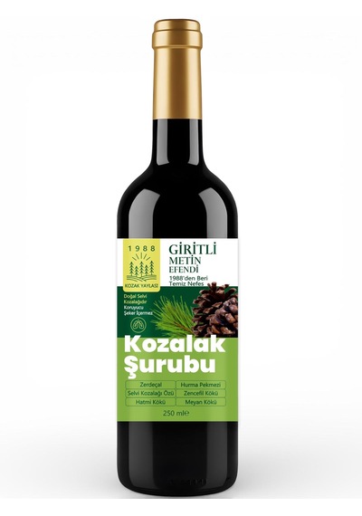 250 Ml Kozak Bergama Vakfı Kozalak Şurubu Giritli Metin Efendi