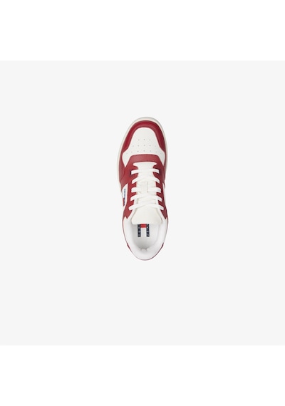 Tommy Hilfiger Jeans Cupsole Leather Kadın Kırmızı Spor Ayakkabı En0en02505 Kırmızı