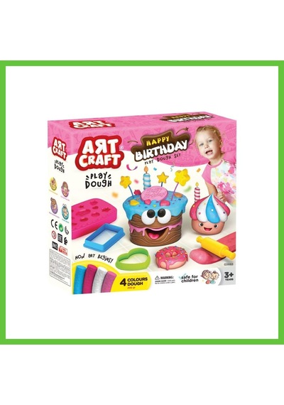 Bezos 03683 Art Craft Doğum Günü Hamur Set 200 Gr Dmc Çok Renkli