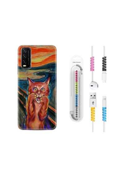 Vivo Y11S Kılıf Kablo Koruyuculu Tablo Cat 1788