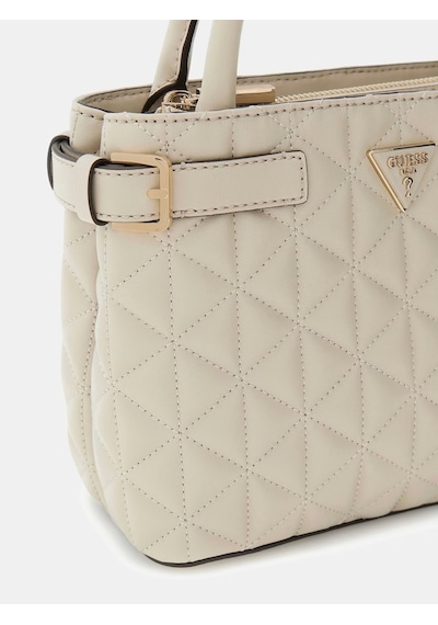 Guess Paisleigh Kapitone Kadın Mini El Çantası Hwqg9883050 Bej