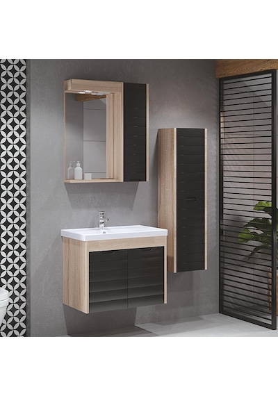 Denko Mostar 70 Cm Banyo Dolabı Takımı + Boy Dolabı Çok Renkli Denko Mostar 70 Cm Banyo Dolabı Takımı + Boy Dolabı Çok Renkli