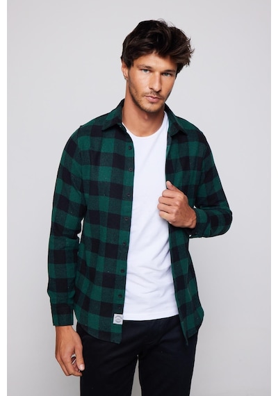 Tudors Slim Fit Dar Kesim Kareli Spor Yaka Oduncu Erkek Gömlek-29306-multi Çok Renkli Tudors Slim Fit Dar Kesim Kareli Spor Yaka Oduncu Erkek Gömlek-29306-multi Çok Renkli