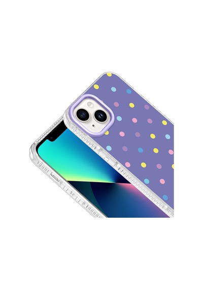 Maks Technology Apple iPhone Uyumlu 14 Kılıf Airbag Tasarımlı Mkst Potik Sert Pc Kapak - Lila