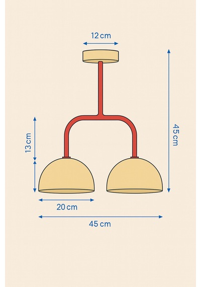Dualdome Metro Kreatif Sarkıt Lamba-avize - Modern Endüstriyel Mufak Hol Cafe Salon Avize Krem