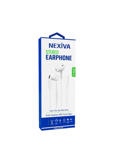 Nexiva Type-c Girişli Hd Mikrofonlu Stereo Kablolu Type-c Kulaklık Xiaomi-oppo-redmi-huawei-Apple Uyumlu iPhone Samsung Kulakiçi