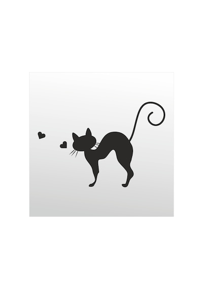 Folyo Sticker Kedi Adkpquy654 130cm Uzunluk Siyah