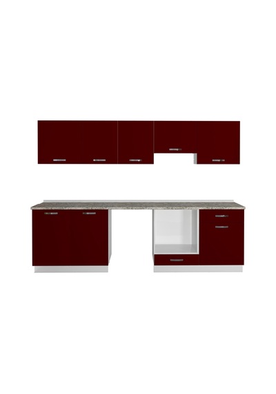 Decoraktiv Elite 280 Ankastre Fırın Modüllü Mdf Hazır Mutfak Dolabı - Tezgah Dahil - Bordo Decoraktiv Elite 280 Ankastre Fırın Modüllü Mdf Hazır Mutfak Dolabı - Tezgah Dahil - Bordo