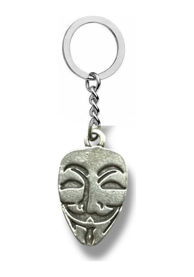 V For Vendetta Maskesi Figürlü Unisex Anahtarlık Direnişin Ve Özgürlük Ruhunun Simgesi