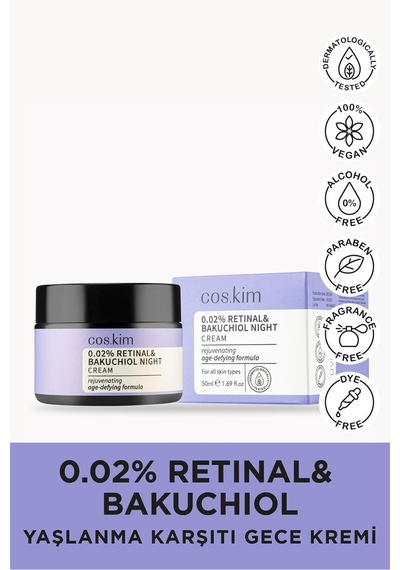 Retinal & Bakuchiol Gece Kremi Retinal & Bakuchiol Night Cream 50ml