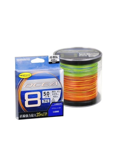 Shimano Ocea 8pe Braid 400m Multicolor İp Misina 0.23mm