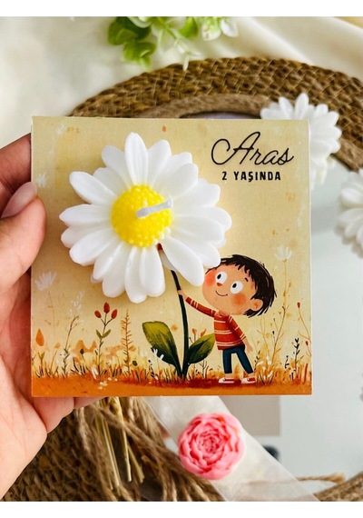 Bernami Vazo Pinterest 25 Adet Özel Tasarlanmış Kart Ve Papatya Mum. Bebek Doğum, Baby Shower, Doğum Günü, Hediyelik Diğer