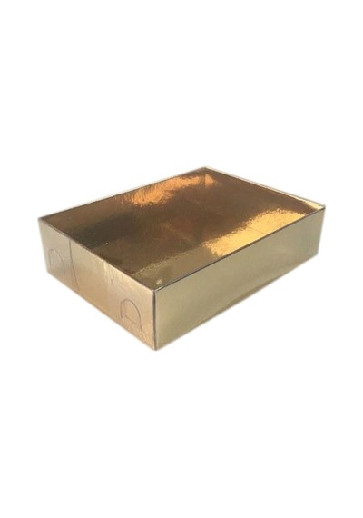Asetat Kapaklı Karton Kutu 9X12X3 Cm (25 Adet) Gold