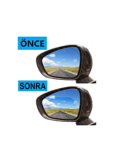 Oto Motto Oto Dış Ayna Yağmur Kaydırıcı Yağmur Tutmaz Kaydırıcı Oval Film 2 Adet Sağ/sol