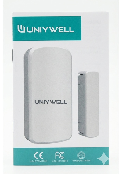 Uniywell Kablosuz Akıllı Kapı Ve Pencere Sensörü - Tuya & Smart Life Uyumlu, Manyetik Kontak Güvenlik Sensörü Beyaz