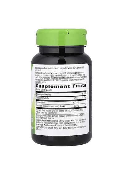 Nature's Way Berberine Hcl With Cinnamon Weight Management 60 Caps