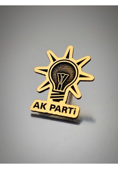 Ak Parti Dekope Kesim Yaka Rozeti Altın