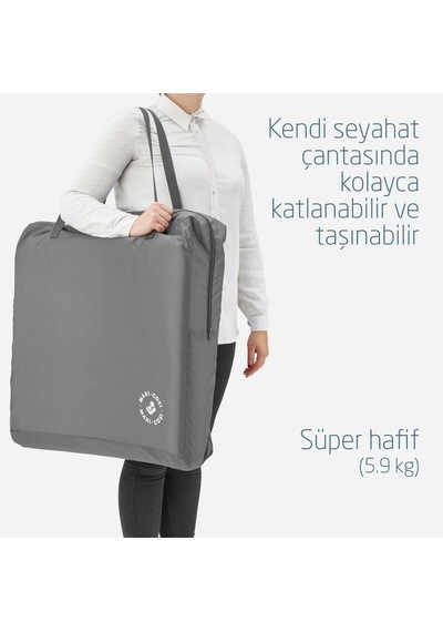 Iris 2 'si Bir Arada Anne Yanı Beşik ve Taşınabilir Çift Katlı Park Yatak Beyond Grey Eco