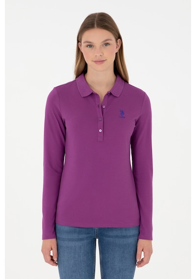 U.S. Polo Assn. Kadın Menekşe Basic Polo Yaka Sweatshirt 50297906-VR037
