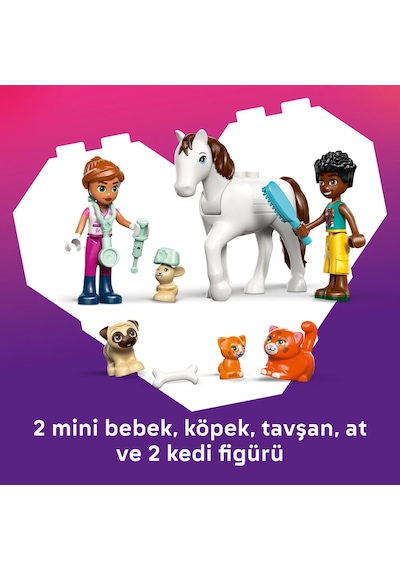LEGO® Friends Veteriner Kliniği 42696 - 4 Yaş ve Üzeri için Minifigür İçeren Yaratıcı Oyuncak Yapım Seti (141 Parça)